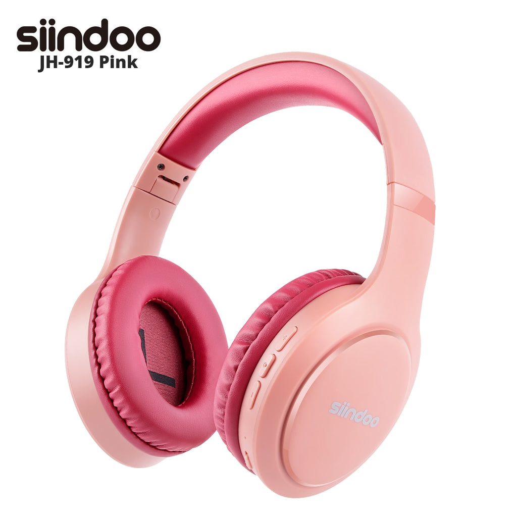 Siindoo Wireless Bluetooth Headphones 3 Colors Foldable Stereo Earphones Super Bass Noise Canceling Mic Headset JH-919 For TV PC