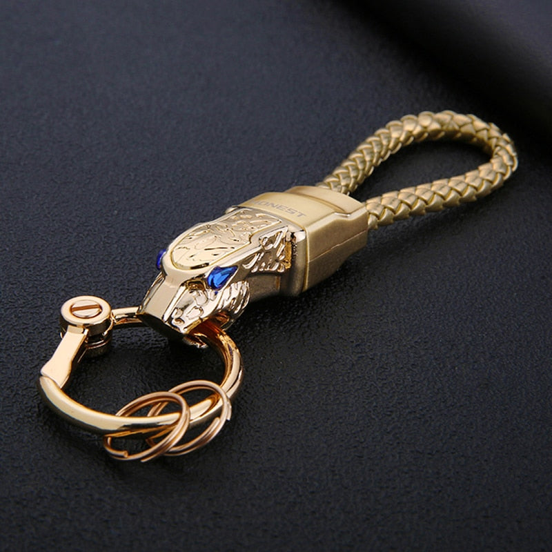 Honest Luxury Key Chain Men Women Car Keychain For Key Ring Holder Jewelry Genuine Leather Rope  Bag Pendant Fathers Day Gift