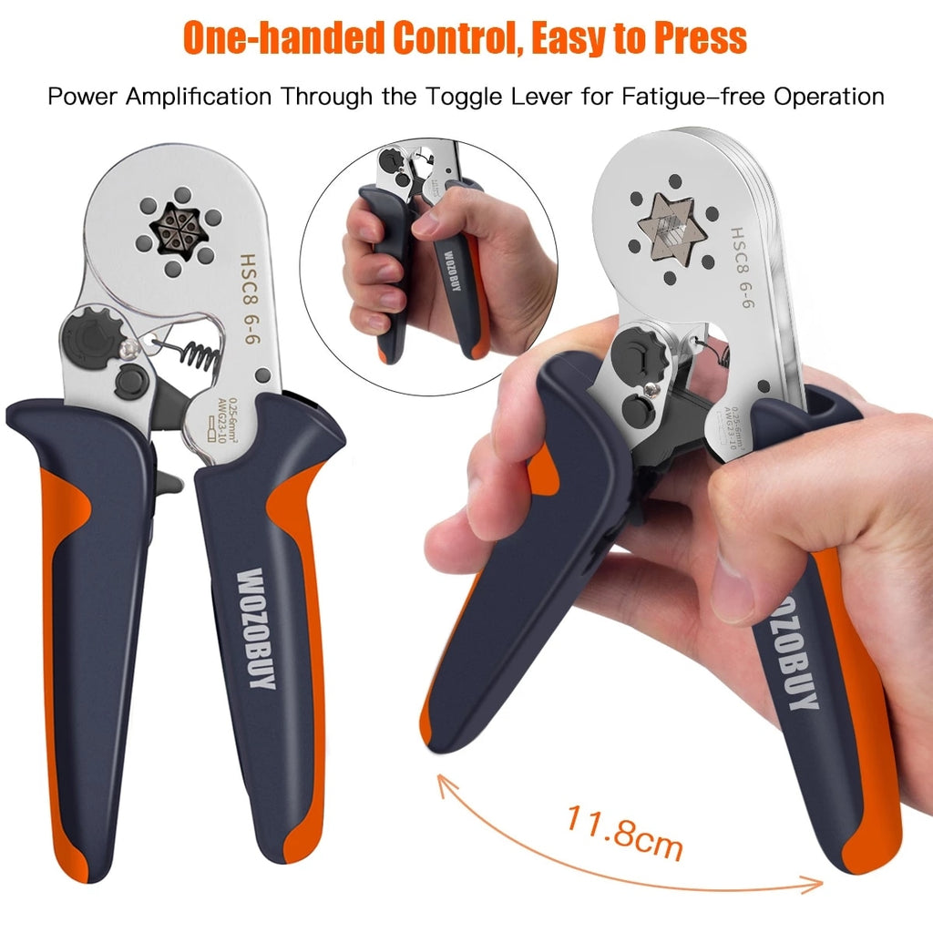 Tubular Terminal Crimping Tools Mini hand Pliers HSC8 6-4 0.25-10mm² 23-7AWG 6-6 0.25-6mm² High Precision Clamp Sets