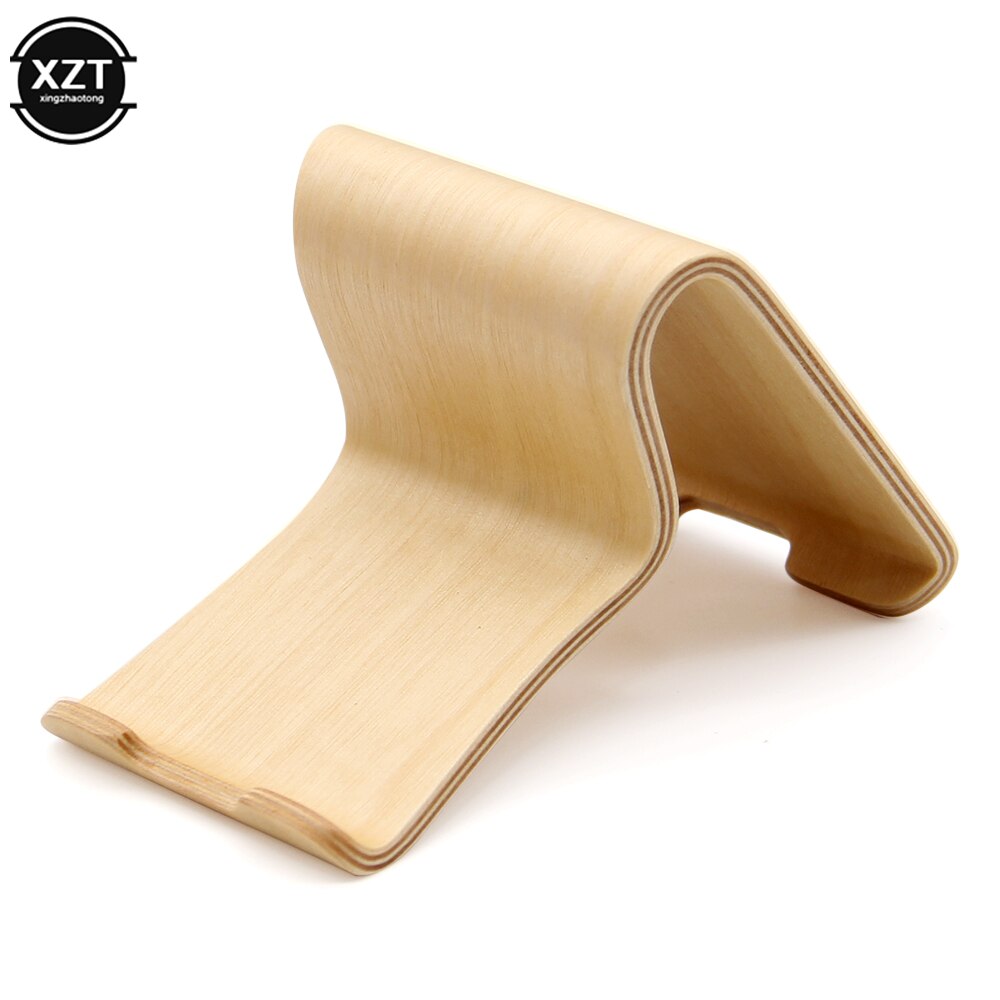 Universal Lazy Holder Wooden Walnut Birch Mobile Phone Stand Holder Tablets Keeper for iOS Android Smart Phone (Walnut)