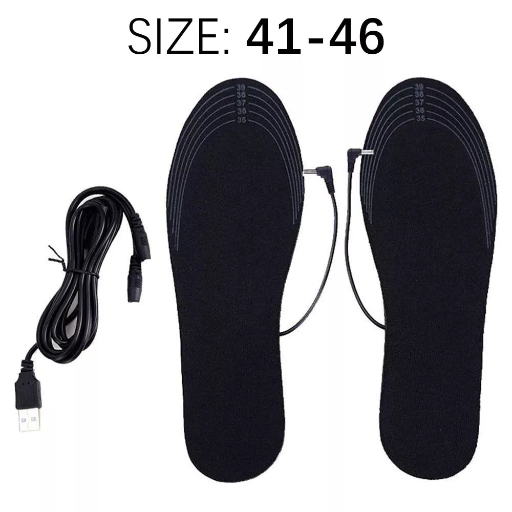 Unisex Electric Heated Insoles For Shoes Winter Foot Warmer USB Charging Heated Insole Rechargeable Heater Pads Soles For Feet