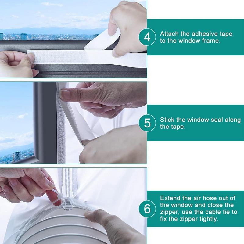 Universal Window Seal For Portable Air Conditioner And Tumble Dryer AC Window Sealing Cloth Kit For Portable Mobile AC