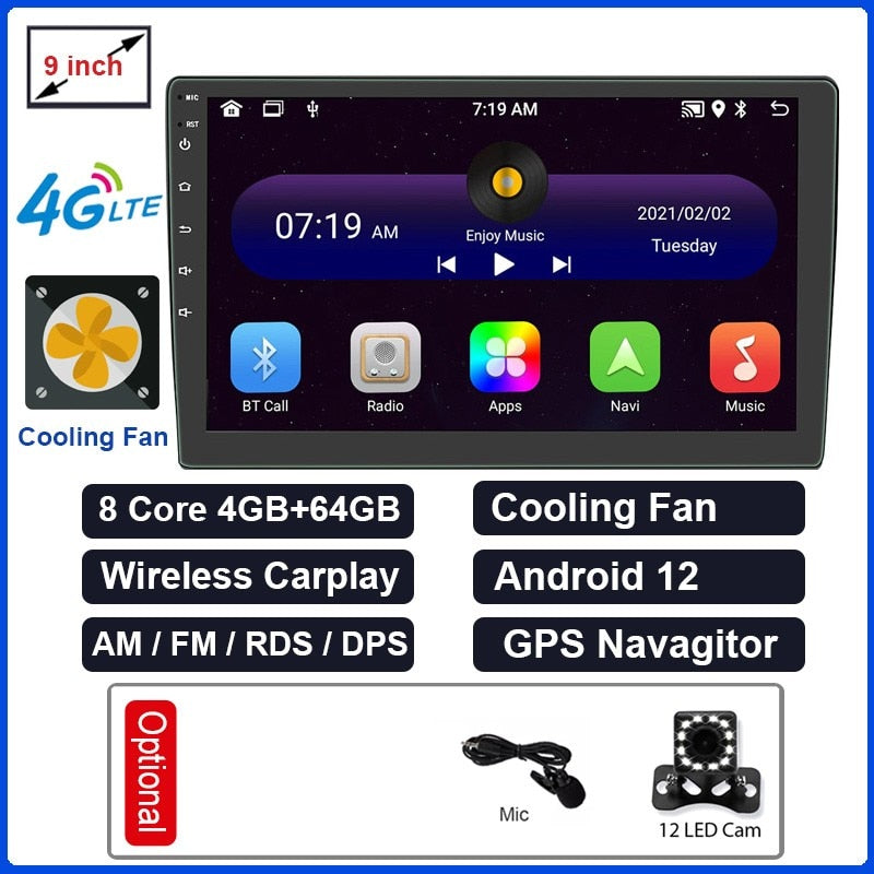 ESSGOO Carplay Car Radio 2 Din 7"/9"/10" MP5 Player GPS Navigator Wireless Android Auto 2.5D IPS Screen Wi-Fi DSP Car Autoradio