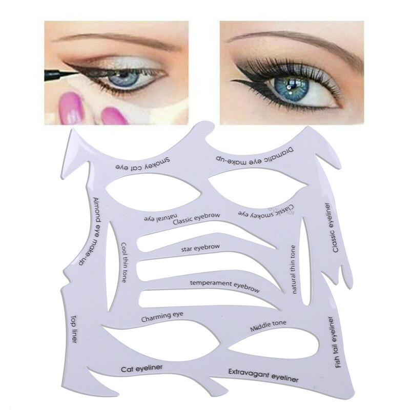 Eyebrows Eye Shadow Makeup Template Tool Eye Makeup Stencils Set Eyeliner Template Shaping Tools Styling Drawing Guide for Women