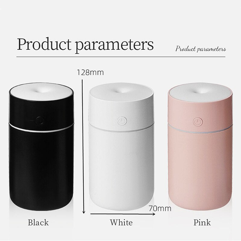 Wireless Air Humidifier Diffuser Portable USB Ultrasonic Humidifiers Home 1200mAh Battery Rechargeable humidificador Mist Maker