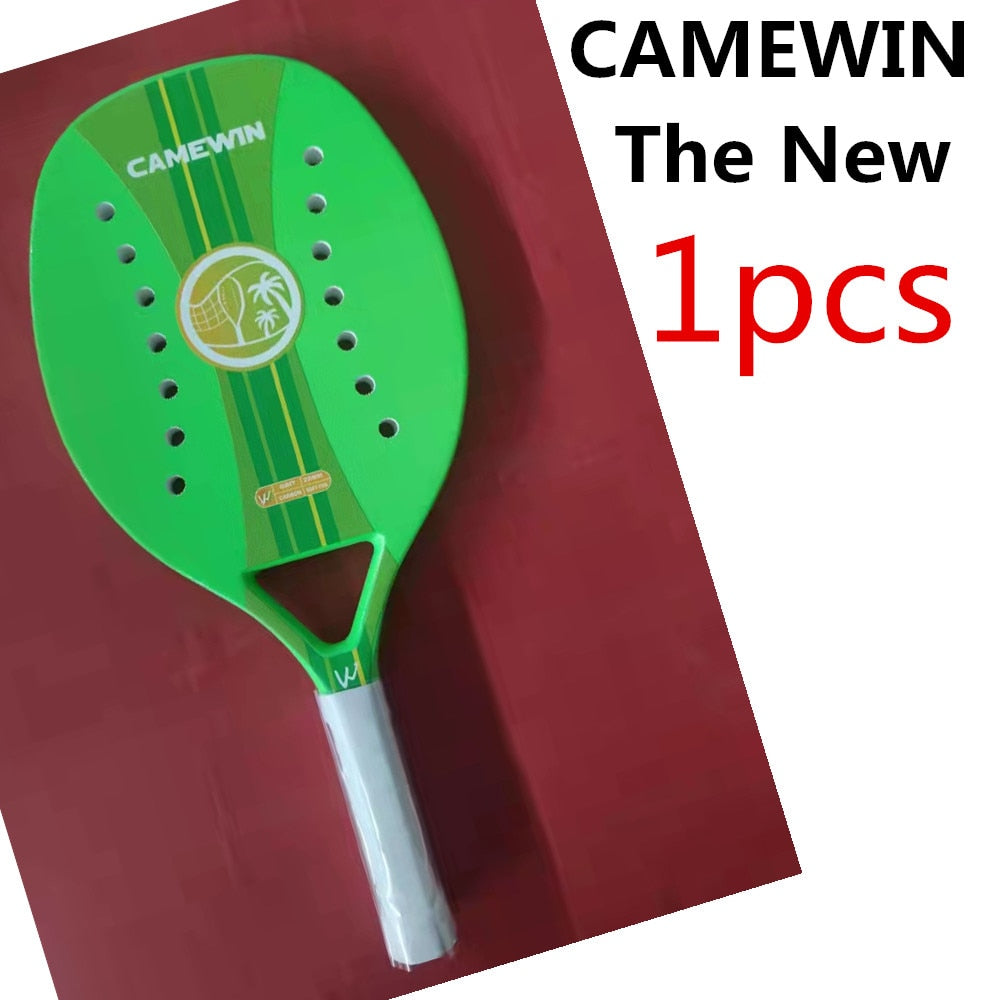 CAMEWIN Professional Beach Tennis Racket Carbon Fiber Beach Racket Protector Can Be Matched With