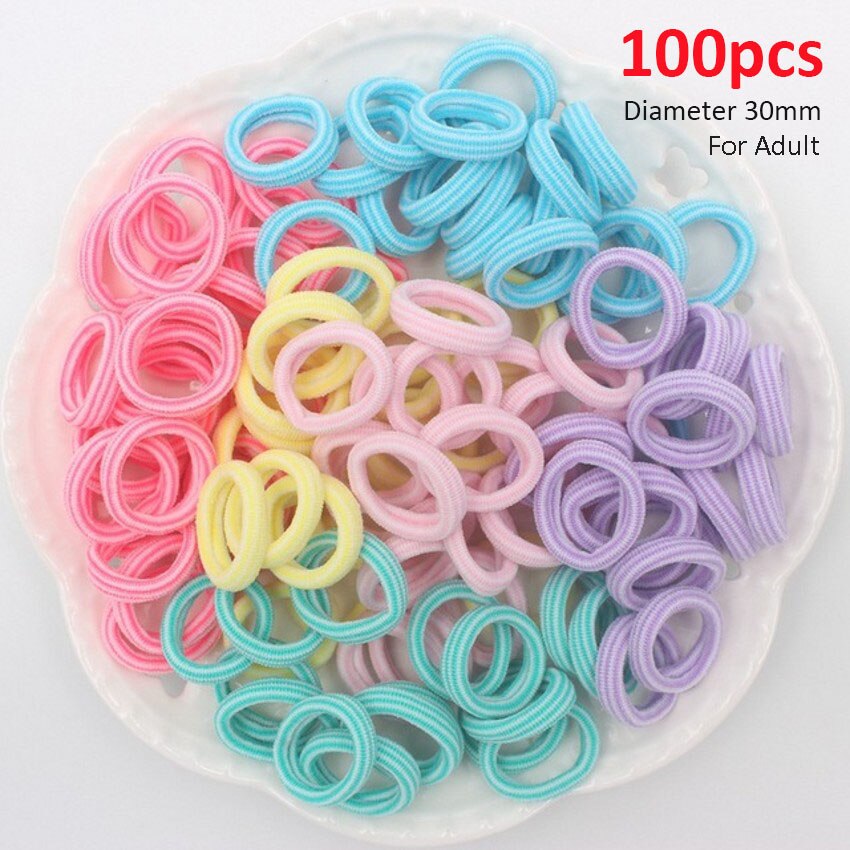 50/100Pcs High Elastic Hair Bands for Women Girls Colorful Hairband Rubber Ties Ponytail Holder Scrunchies Kids Hair Accessories