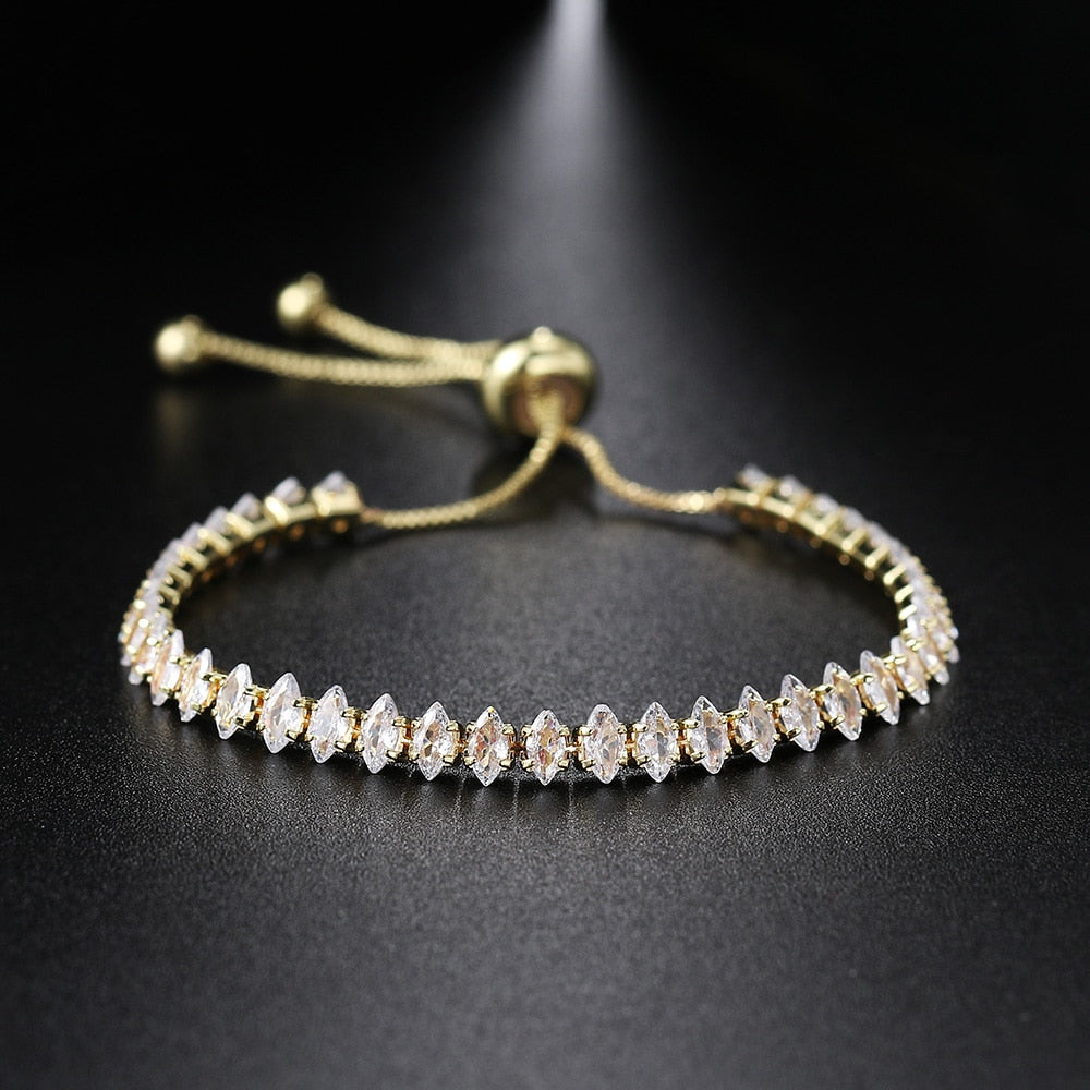 Fashionable Zircon Tennis Bracelets for Women Dazzling Various Shape Crystal Chain on Hand Trend Sexy Party Accessories Jewelry