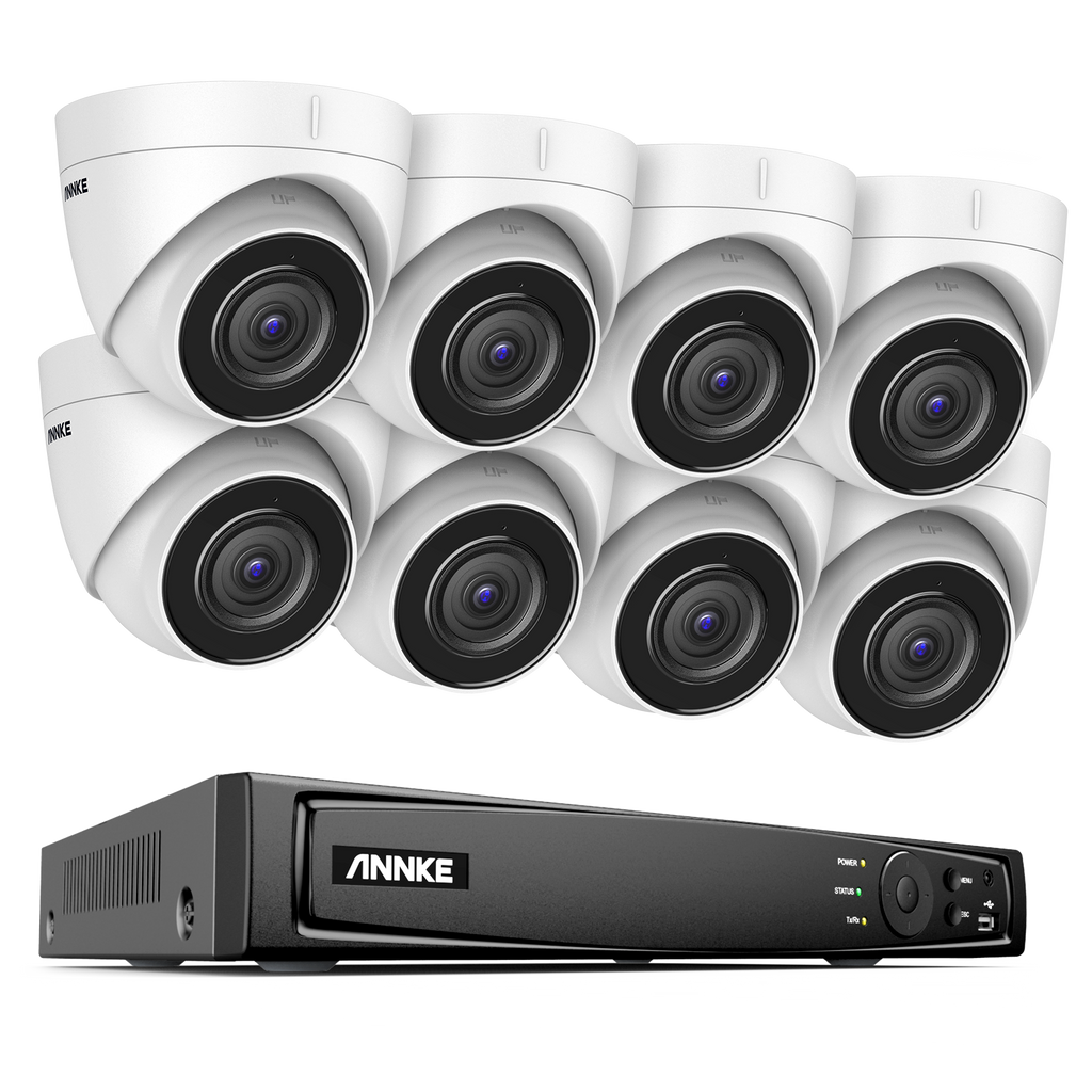 ANNKE 4K POE Video Surveillance Cameras System 8CH H.265+ 8MP NVR With 4K Security Camera CCTV Kit Audio Recording 8MP Ip camera