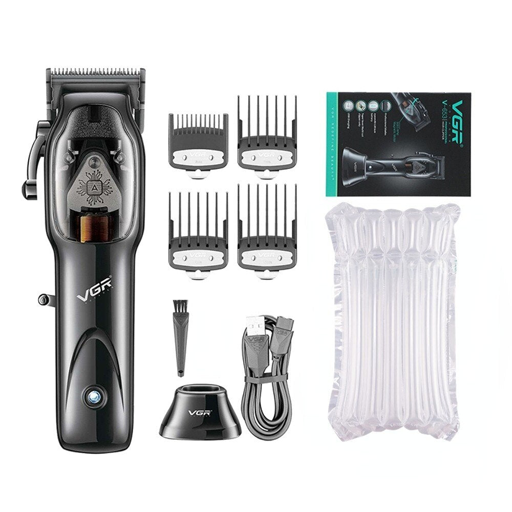 VGR Hair Clipper Professional Hair Cutting Machine Cordless Hair Trimmer Electric Barber Haircut Trimmer for Men V 653