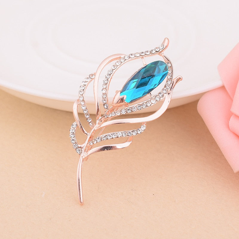 New 2021 Factory Direct Korean-Style Elegant Crystal All-match Brooch Gift Fashion Alloy Accessory Women&#39;s Corsage