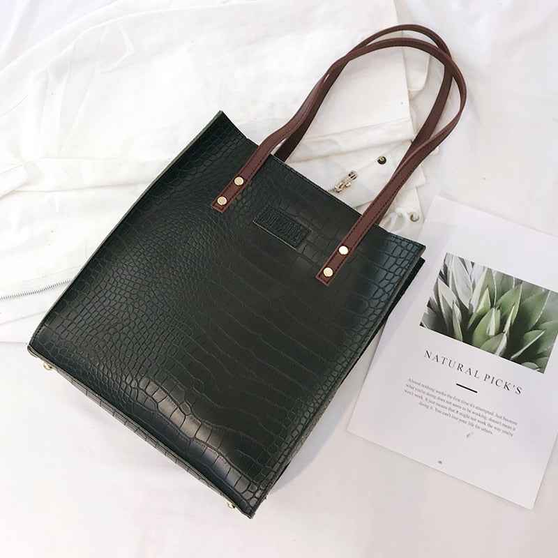 Fashion Crocodile Pattern Women Handbag Leather Ladies Hand Bags Luxury Handbags Women Bags Designer shoulder bag for women