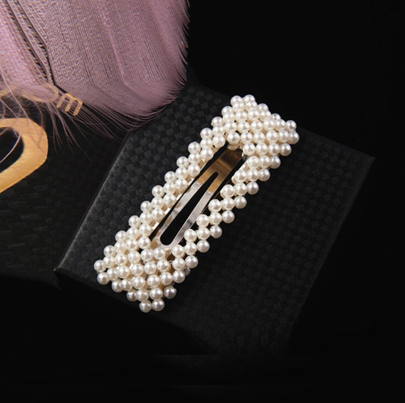 Korean 8 Styles Acrylic Imitation Pearl Women Barrettes Elegant For Female Girl Hair Clip Hairgrips Hair Accessories