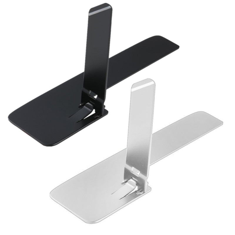 MOBILE Ultra-thin Mini Metal Folding Mobile Phone Holder Stand for IPhone Samsung Xiaomi Invisible Portable Phone Kickstand Bracket