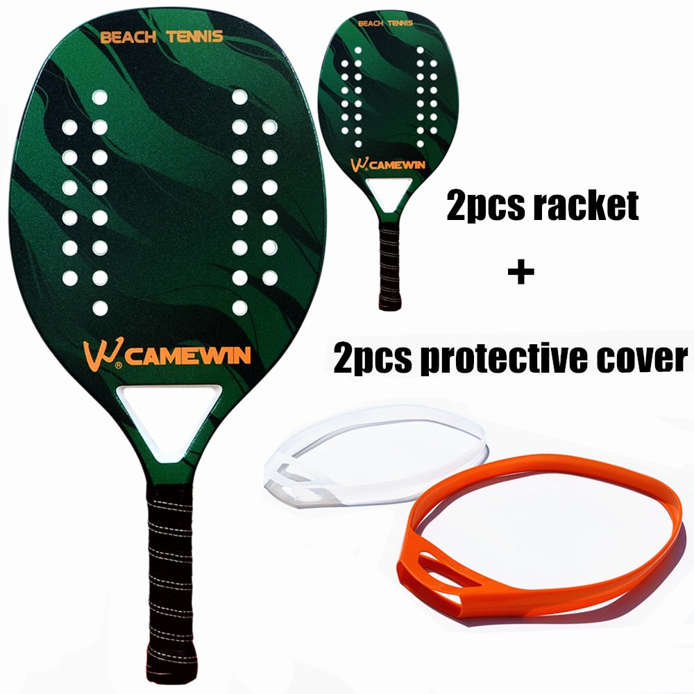 CAMEWIN Professional Beach Tennis Racket Carbon Fiber Beach Racket Protector Can Be Matched With