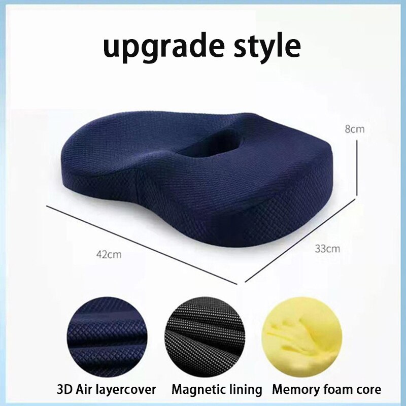 Memory Foam Hemorrhoid Seat Cushion Hip Support Orthopedic Pillow Coccyx Office Chair Cushion Car Seat Wheelchair Massage Pillow