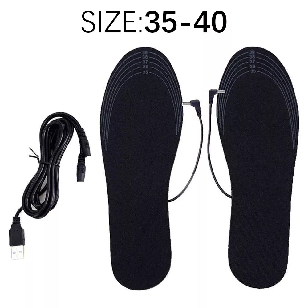 Unisex Electric Heated Insoles For Shoes Winter Foot Warmer USB Charging Heated Insole Rechargeable Heater Pads Soles For Feet