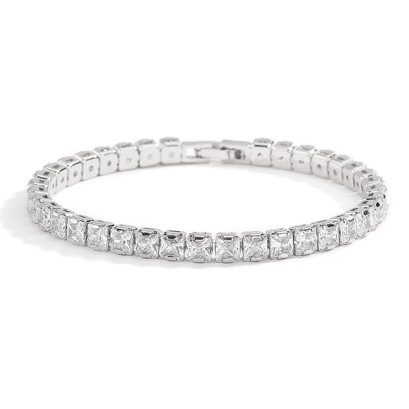 UILZ New Cubic Zirconia Tennis Bracelet & Bangles For Women  Shiny CZ Crystal Fashion Lady Jewelry Pulseras Mujer CBP50K