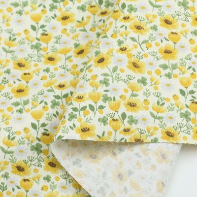 Fresh Floral Twill Cotton Fabric (50x160cm) - Ideal for DIY Baby Clothes, Newborn Pajamas, Quilt Covers, and Bed Sheets - High-Quality Sewing Cloth for Crafting