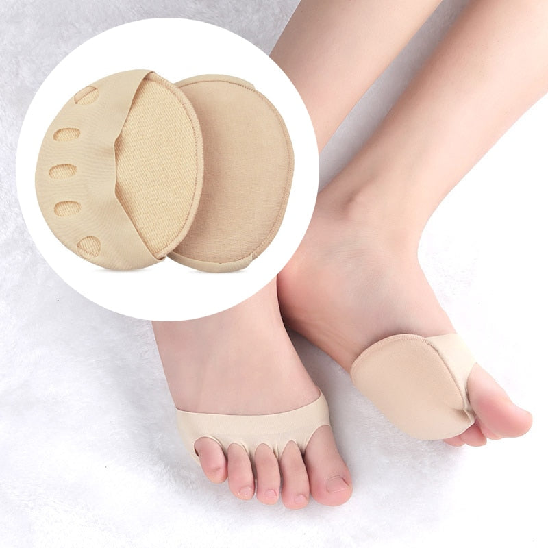 Putimi Fabric Gel Pads for Feet Care Slip Resistant Metatarsal Cushions Pads Silicone Forefoot Pain Support Front Foot Care Tool