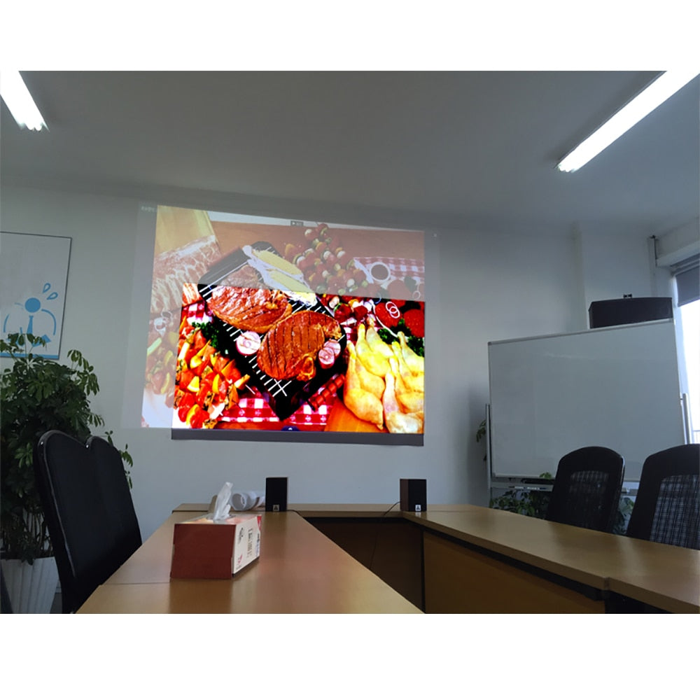 BYINTEK Projector Screen 72inch 84inch 100inch 120inch 130inch Reflective Fabric Projector Projection Screen Enhance Brightness