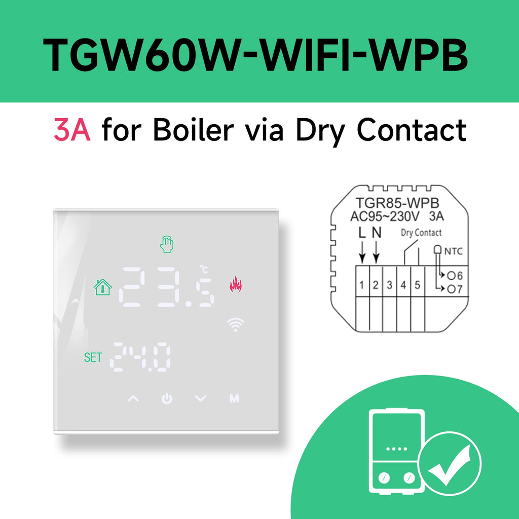 Beok Tuya Smart Home Thermoregulator WIFI Warm Floor Thermostat for Electric Heating Temperature Controller Gas Boiler Yandex