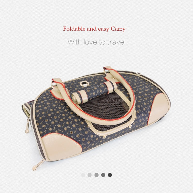 Luxury Pet Transportation Tote Bags For Small Little Dogs Carrier Outdoor Foldable Portable Carrying Chihuahua Yorkshire Handbag