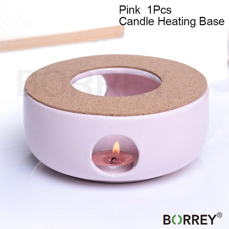 BORREY Mini Portable Ceramic Teapot Holder Base Teapot Warmer Insulation Base Coffee Water Warmer Candle Holder Tea Accessories