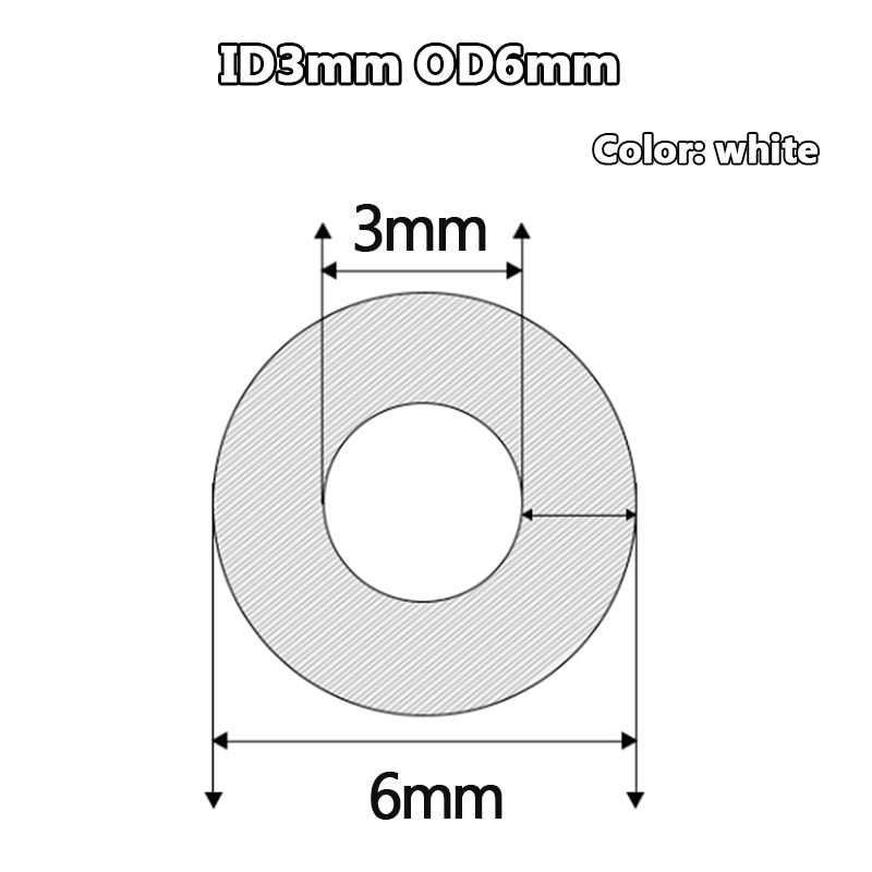 1Meter 1mm 2mm 3mm 4mm 6mm 8mm PTFE Tube For 3D Printer Parts Pipe Bowden J-head