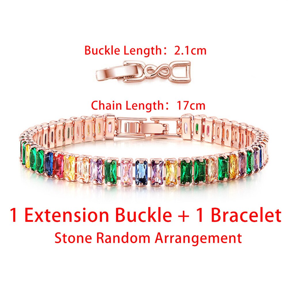 Iced Out Zircon Tennis Bracelet For Women Luxury Crystal Bracelets Men&#39;s Hand Chain Hippie Trendy Accessories Jewelry Gifts H167