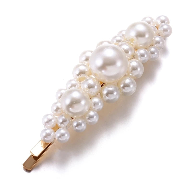 New Fashion Pearl Hair Clip for Women Elegant Korean Design Snap Barrette Stick Hairpin Hair Styling Accessories Hair Pins