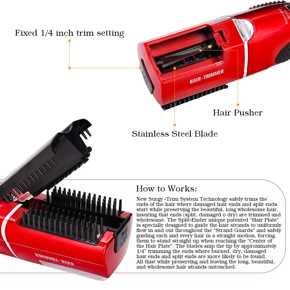 Automatic Split End Hair Trimmer Dry Damaged Hair Remover Cordless Women Hair Cutting Machine Open Ends Hair Cutter Clipper