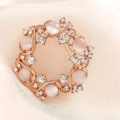 New 2021 Factory Direct Korean-Style Elegant Crystal All-match Brooch Gift Fashion Alloy Accessory Women&#39;s Corsage