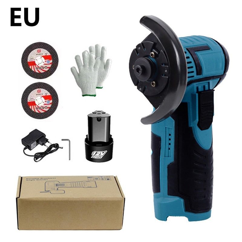 12v Brushless Angle Grinder Lithium Battery 19500rpm Cordless Mini Polishing Machine Diamond Cutting Grinder Wireless Grinder