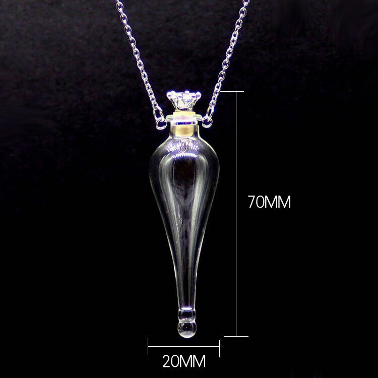 1PC Glass Heart Vial Cremation Pendant Necklace Ash Case Holder Keepsake Necklace Memorial Jewelry Urn Necklace for Ash