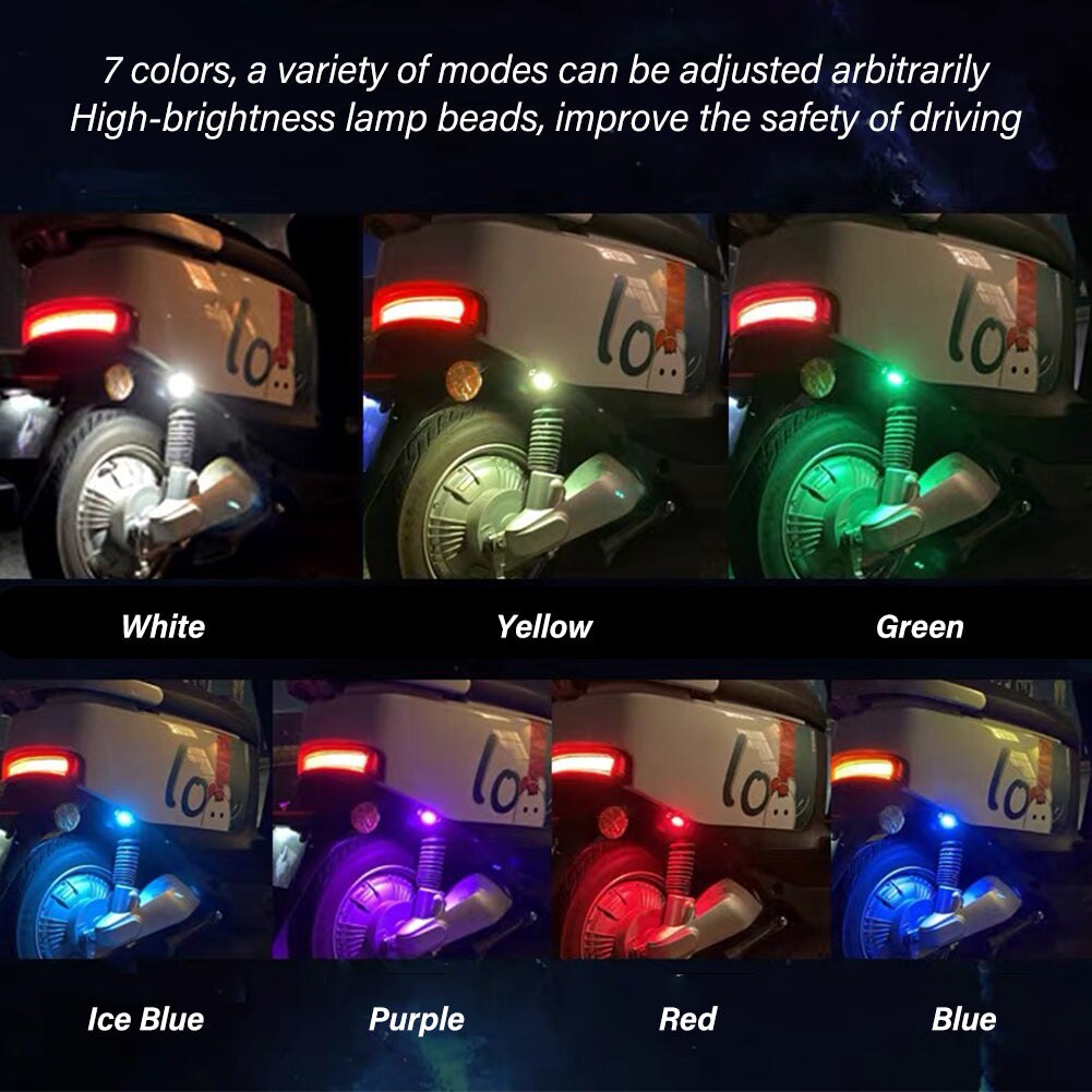 7 Colors Drone Strobe Light USB LED Anti-Collision Bike Tail /Model Aircraft Night Flying Mini Signal Flashing Warning Light