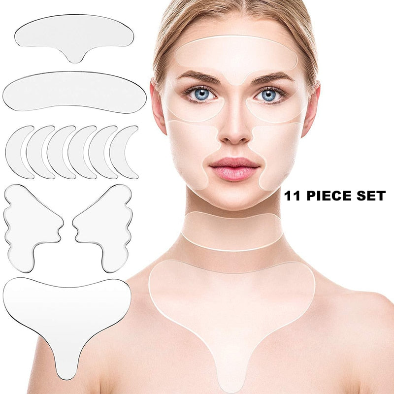 Fashion Silicone Anti-Wrinkle Pad Face Forehead Neck Hand Care Skin Lifting Tool Sticker Pad Anti-Wrinkle Aging Patch Reusable