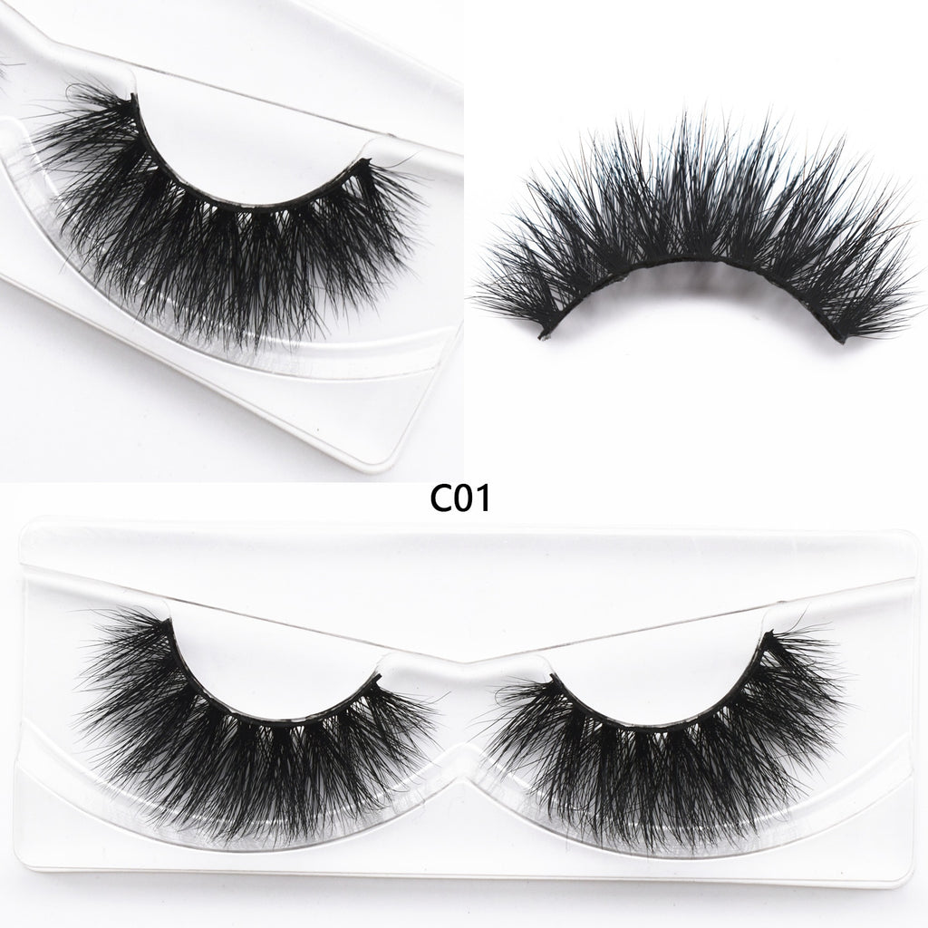 Mink Eyelashes Natural Long 3D Mink Lashes Cruelty Free Handmade Fake Lashes Makeup False Eyelash Short Soft Reusable Lashes A03