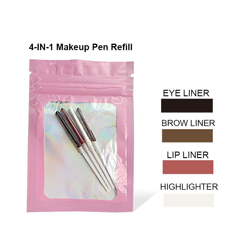 4 in1 Makeup Pen Touch up Eyebrow Eyeline Waterproof Sweatproof Long Lasting Drawing Pencil Easy Color Makeup Cosmetic Tool