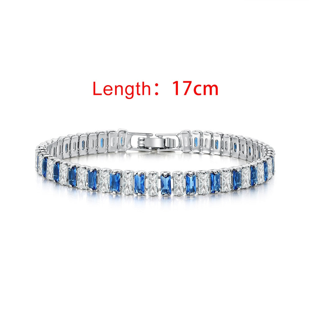 Iced Out Zircon Tennis Bracelet For Women Luxury Crystal Bracelets Men&#39;s Hand Chain Hippie Trendy Accessories Jewelry Gifts H167