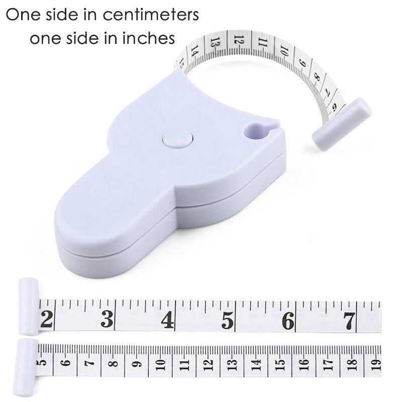 Body Measuring Tape Automatic Telescopic Tape Measuring Ruler Film Body Metric Centimeter Tape 150cm/60Inch Sewing Tailor Meter