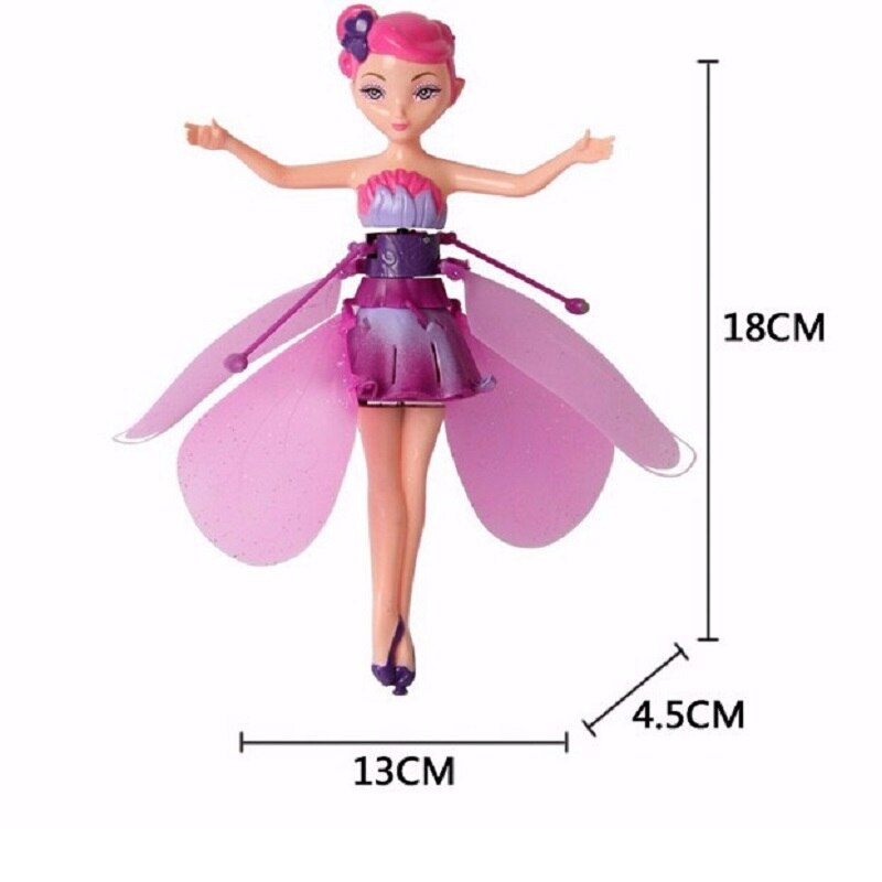 Induction Flight Luminous Fairy Doll Flying Toys ,Kids Mini RC Drone Princess Doll Toy Toy Girl Creative Birthday Gift