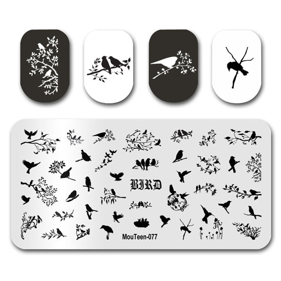 Nail Stamping MouTeen148 Cartoon Big Size Head Disney Nail Plates Stamp King Manicure Set For Nail Art Stamping