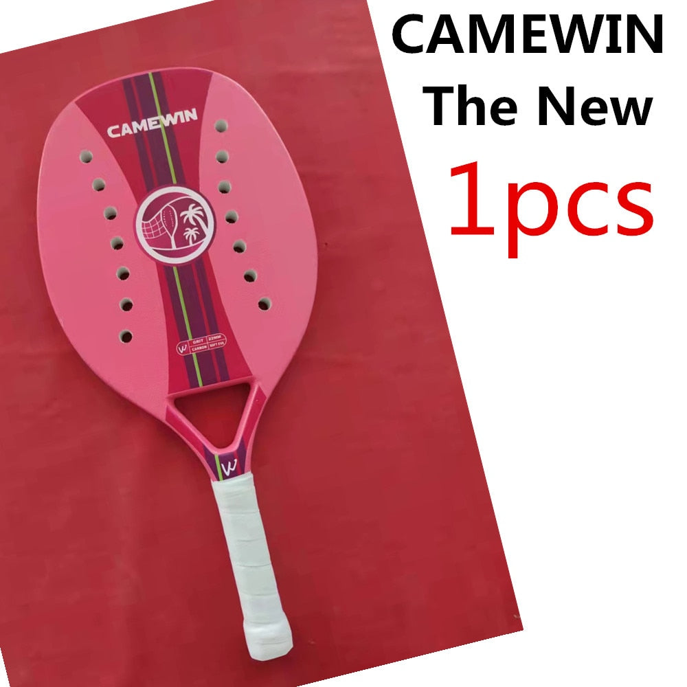 CAMEWIN Professional Beach Tennis Racket Carbon Fiber Beach Racket Protector Can Be Matched With