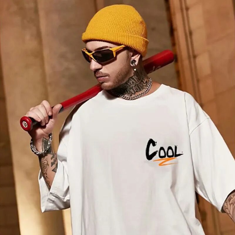 Summer Men's T-shirts 2023 Cool Funny Graphic Print T Shirt Letter Retro Cool Design Streetwear Short Sleeve Tee Top Y2K Clothes