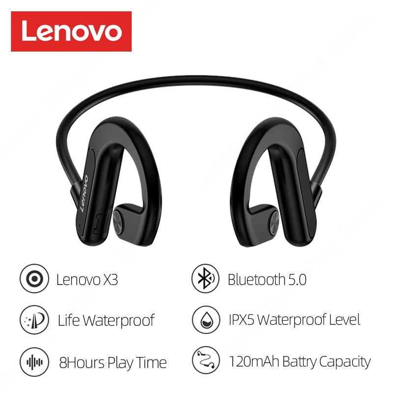 Lenovo Wireless Headphones Bluetooth Earphones X3 X4 X5 X3 Pro Headset Hifi Wireless Earbuds With Microphone Waterproof Earpods