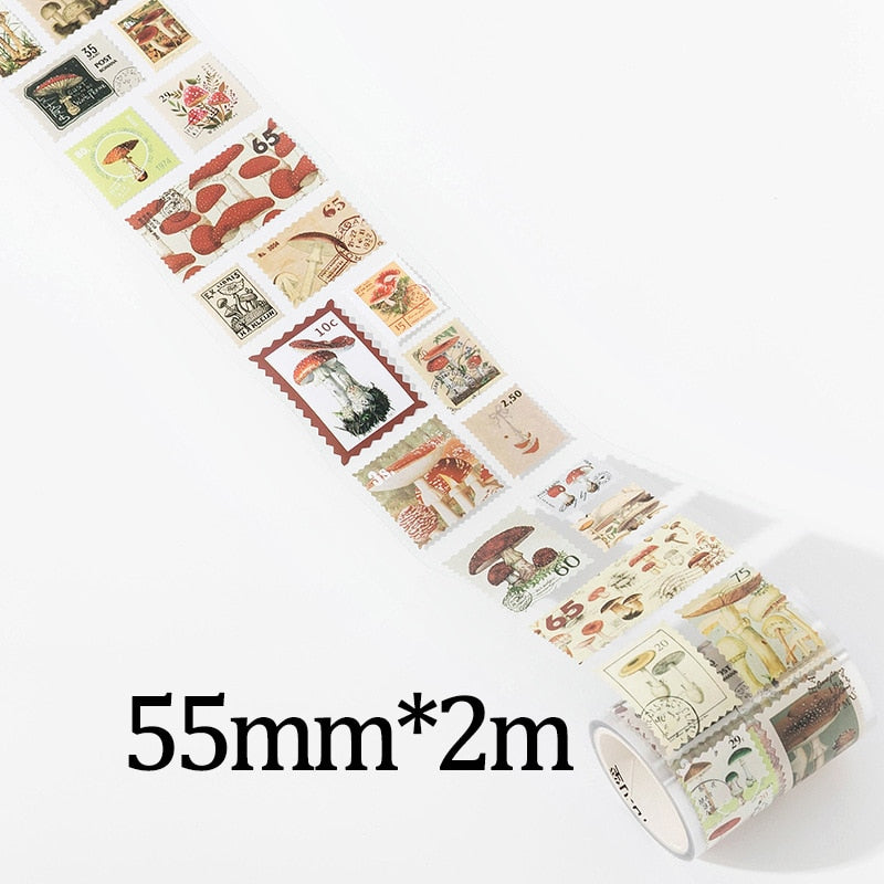 Vintage Natural Post Office Masking Washi Tape Retro Stamp Decorative Adhesive Tape Diy Scrapbooking Sticker Label Stationery