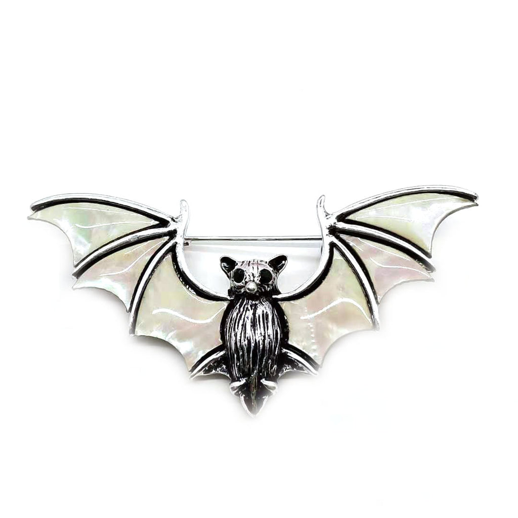 Shell Bat Brooch Natural Abalone white Shell Bat-shaped Brooch Men and Women Fashion Wild for Jewelry Making DIY Accessories