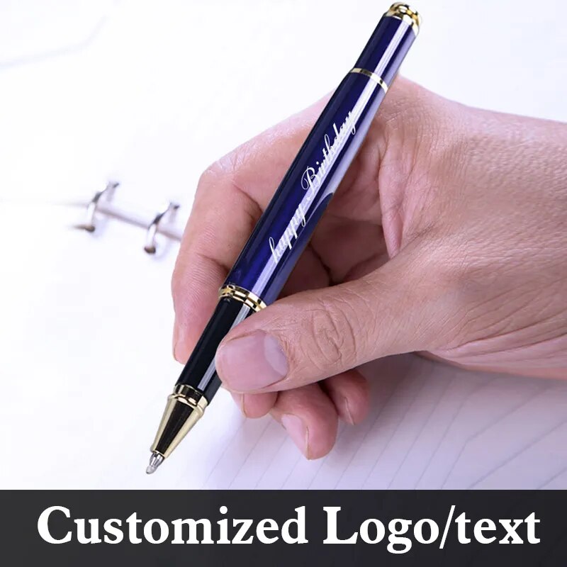 Metal Signature Pen Orb Pen Customized Advertising Pen Office Supplies Lettering Engraved Name Custom LOGO Stationery Wholesale