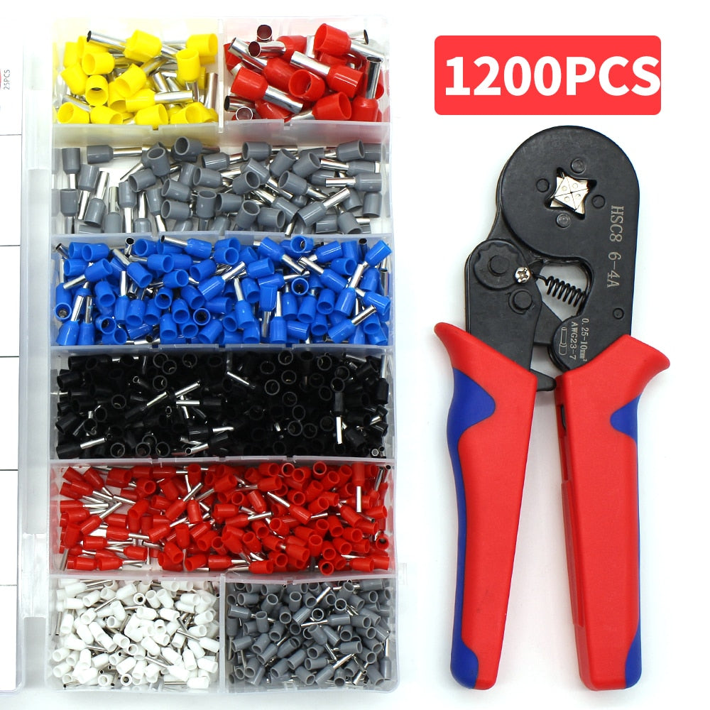 Ferrule Electrical Terminal Crimping Wire Tools Pliers Crimper HSC8 6-6A 6-4A Push Connectors Household Kit With Box Clamp Sets